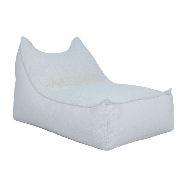Bean bag LARRY CAT 100x70x30/56cm, natural white