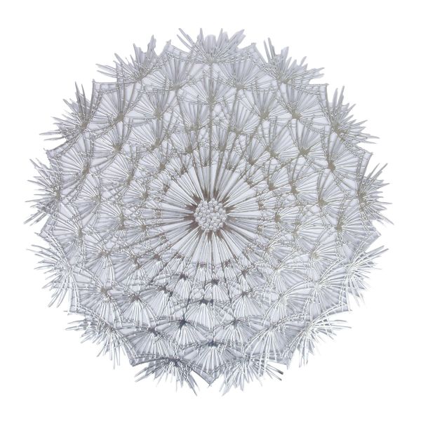 Placemat DANDELION D38cm, silver