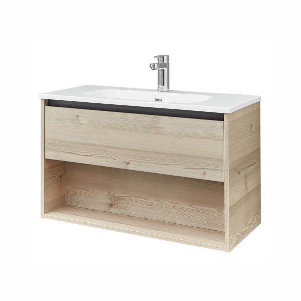 Washbasin cabinet with washbasin, shelf 393, 81x46xH53cm