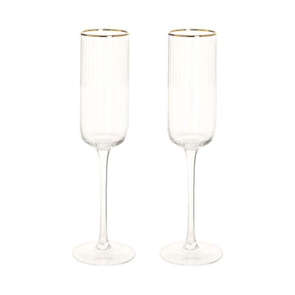 Šampanieša glāzes GOLD RIM 2gab. A24,1cm, 270ml