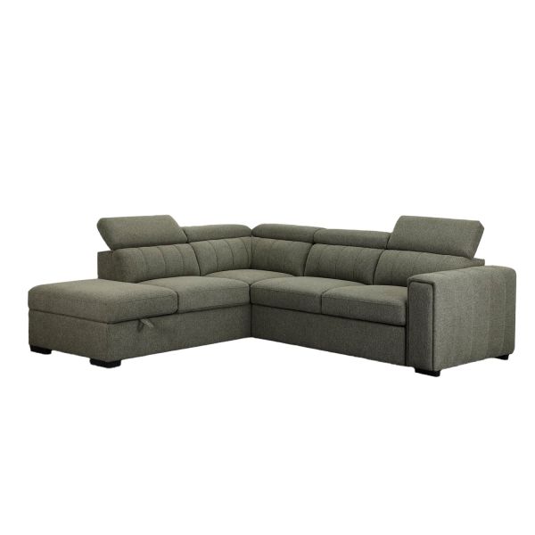 Stūra dīvāngulta ODELIA-2 KS, gaiši zaļa