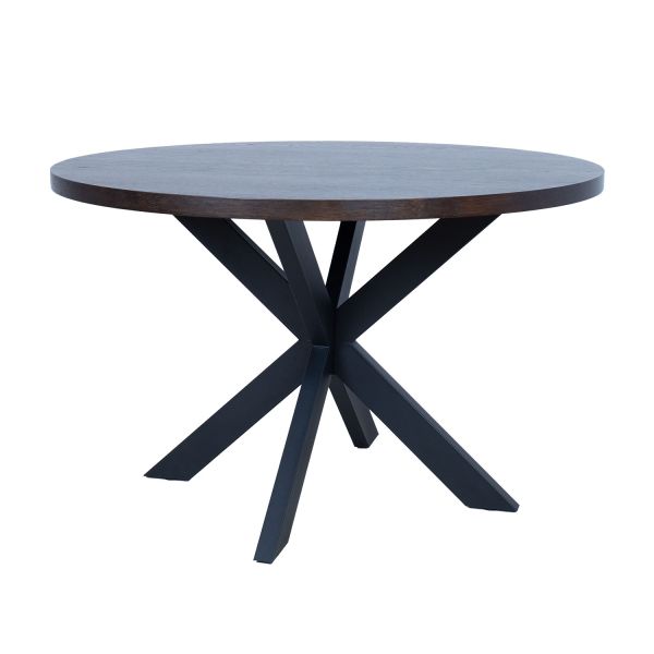 Ēdamistabas galds VANCOUVER D120xH75cm, melns dūmakains ozols