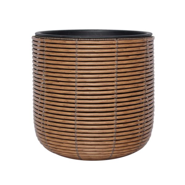 Planter WICKER D35xH36cm, brown
