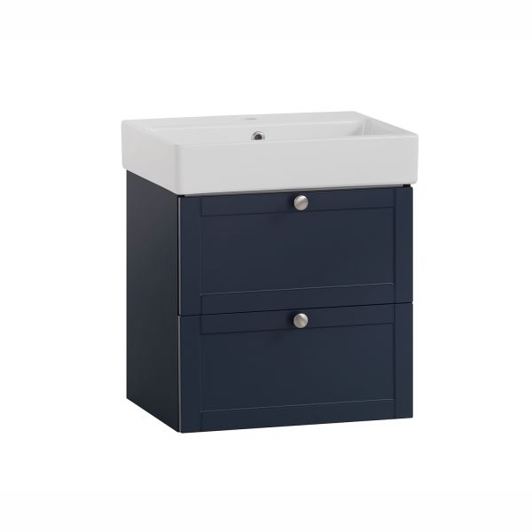 Washbasin cabinet with washbasin JESPER 50x40xH57cm, dark blue