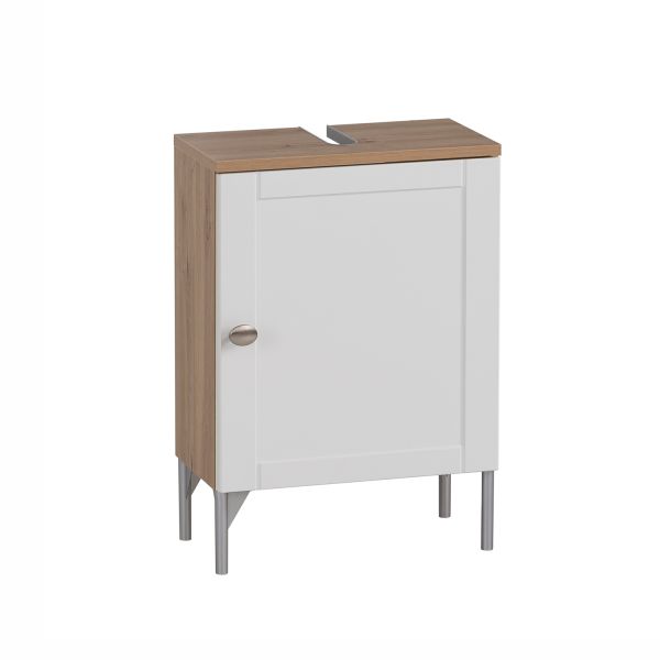 Washbasin cabinet JESPER 40x32xH58,5cm, white/oak