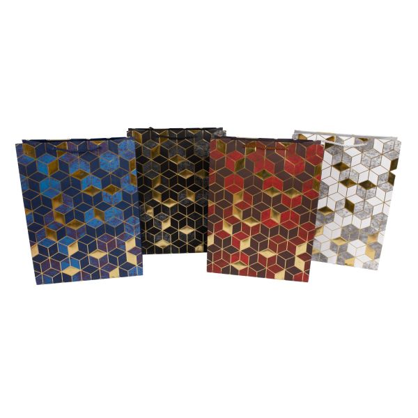 Gift bag ROMBY 30x40x12cm, mix