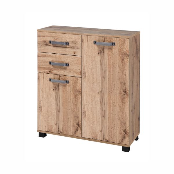 Lower bathroom cabinet MILAN 81x32xH95cm, oak