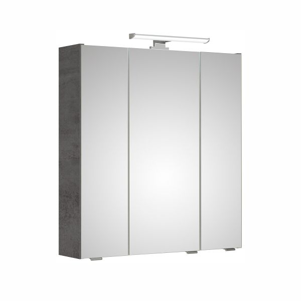 Mirror cabinet with LED lighting 66-I, 65x16xH70cm, dark grey