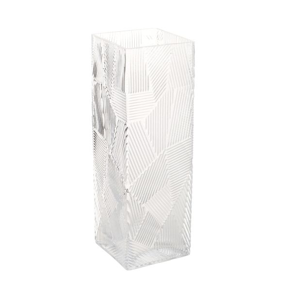Vase ZANA 10x10xH30cm, clear glass