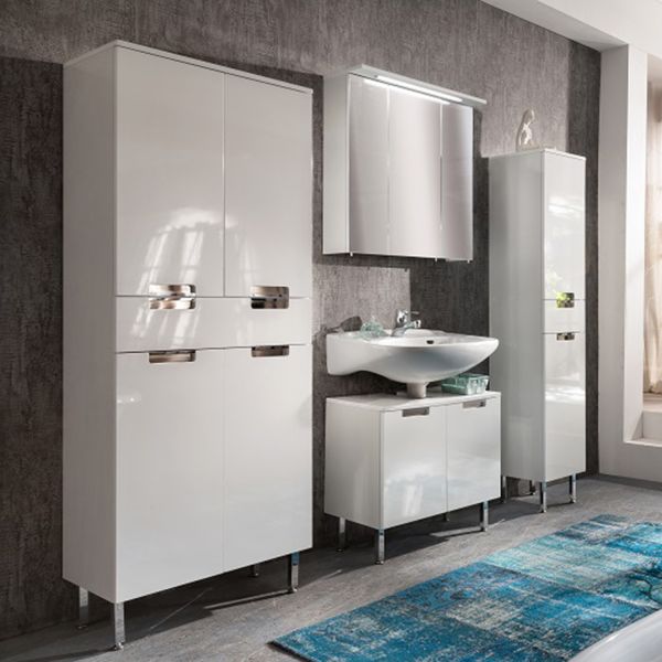 Bathroom set MARS white gloss, LED