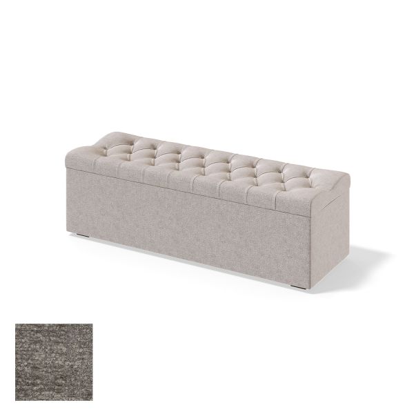 Storage box for continental bed RED/BLACK SOLHALL AVOLA 120cm, grey