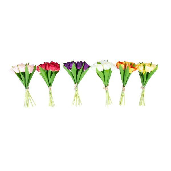 Mākslīgais zieds FLOWERLY H30cm 10gab tulpes, mix