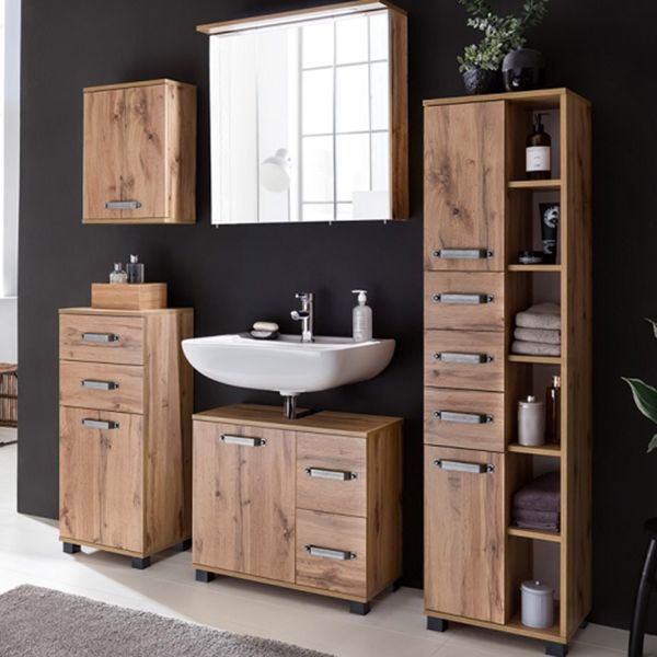 Bathroom set MILAN oak, LED