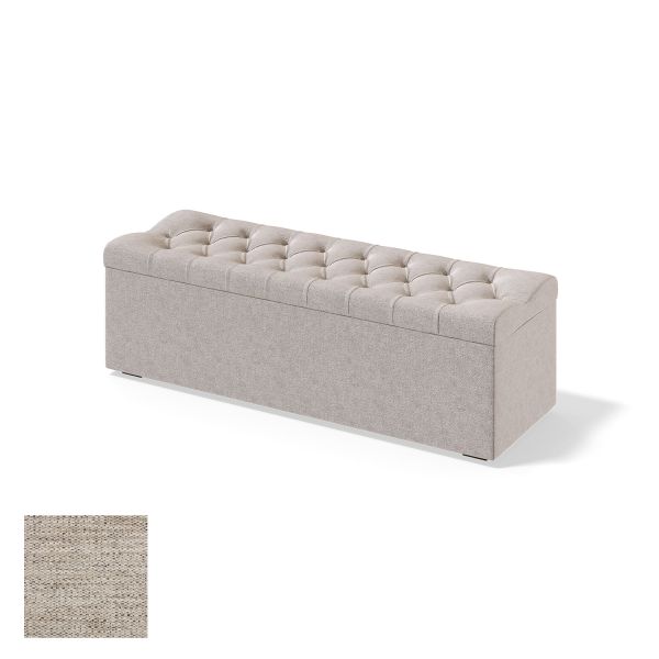 Storage box for continental bed RED/BLACK SOLHALL VERANO 150cm, light beige