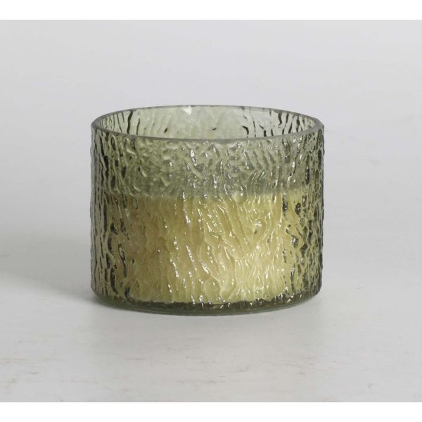 Scented candle in glass NATURE GREEN H7,5cm, Tranquil Summer