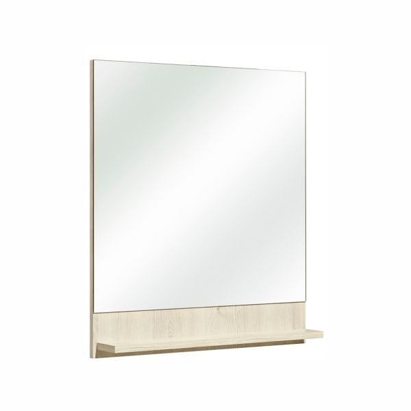 Bathroom mirror with shelf 09, 60x10xH68cm, light brown