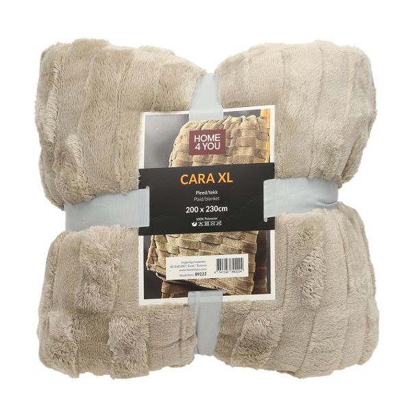 Plaid CARA XL 200x230cm, beige