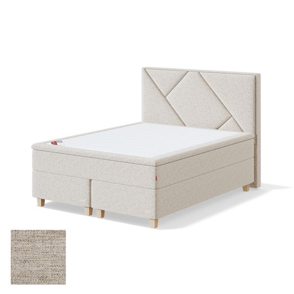 Continental bed RED CONTINENTAL VERANO 180x200cm, soft, light beige