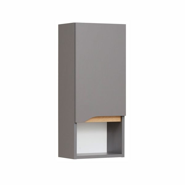 Upper bathroom cabinet 357, 30x20xH70cm, grey