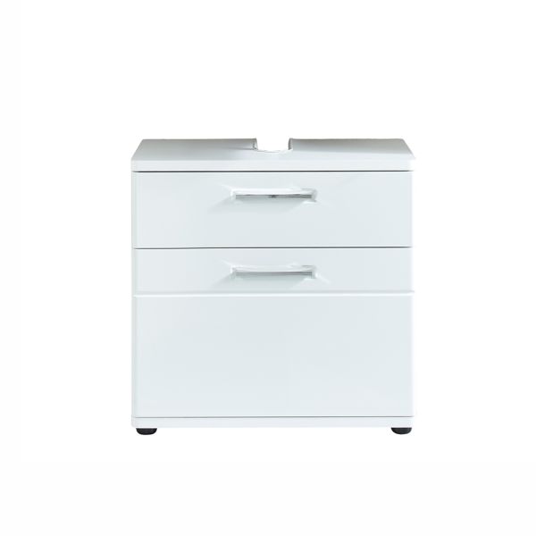 Washbasin cabinet MONTE 60x38xH58cm,  white gloss