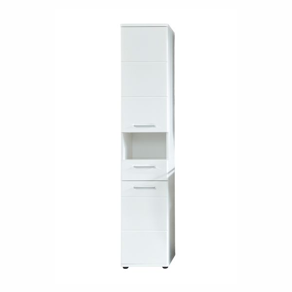 Bathroom cabinet MONTE 37x34xH189cm, white gloss