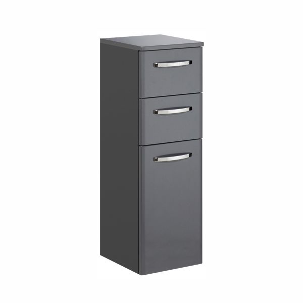 Lower bathroom cabinet 327, 30x33xH90,5cm, anthracite gloss