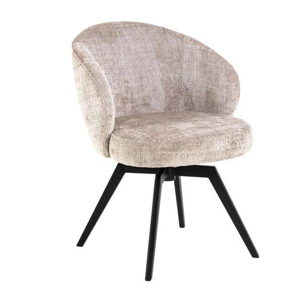 Ēdamistabas krēsls ar roku balstiem DARLENE bēšs/melns