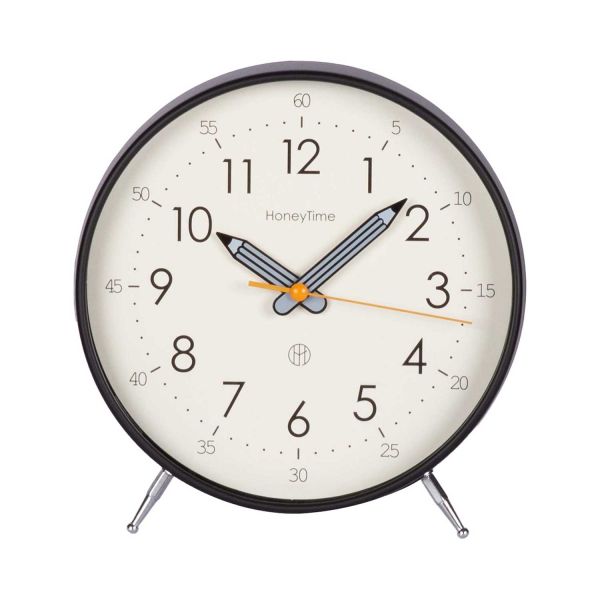 Clock TIMELINE H20cm, black