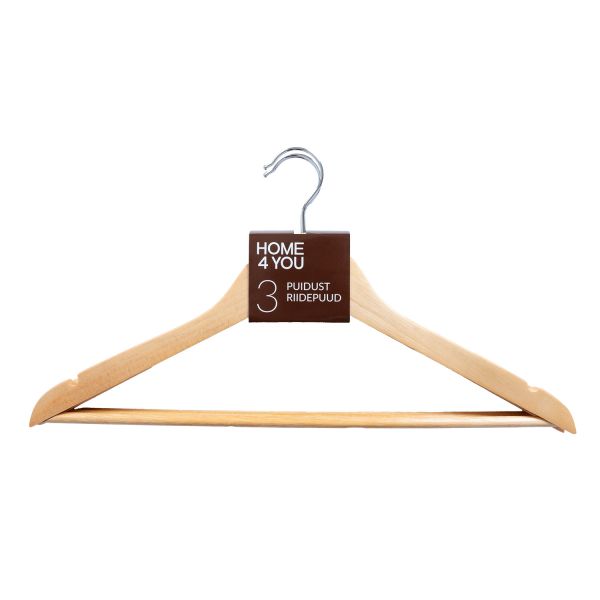 Cloth hangers 3pcs, natural