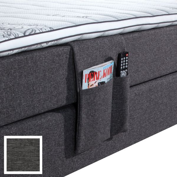 Continental bed pocket RED/BLACK MANGO, dark grey