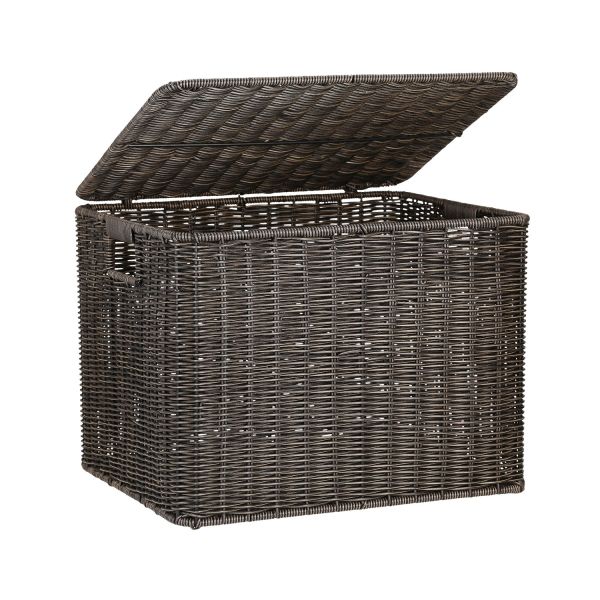 Basket BASILE 42,5x34xH31cm, dark