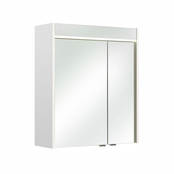 Mirror cabinet with LED lighting 23-I, 60x20xH70cm, white