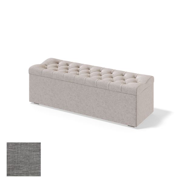 Storage box for continental bed RED/BLACK SOLHALL MANGO 150cm, light grey