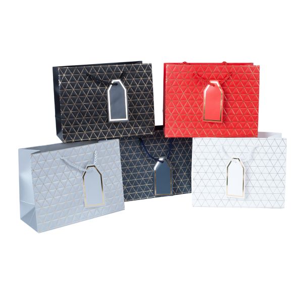 Gift bag IRIS S, 23x17,5x10cm, mix