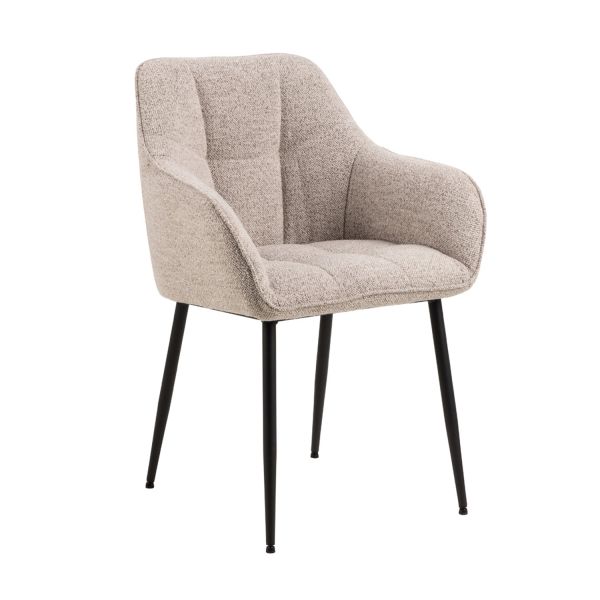 Chair BRENDA with armrests, beige