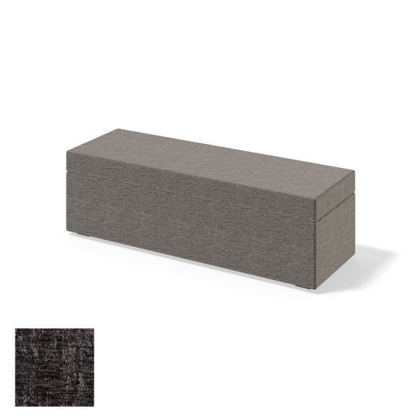 Storage box for continental bed RED/BLACK PLAIN AVOLA 180cm, dark grey