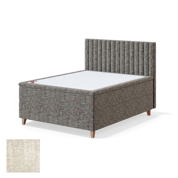 Continental bed 4 legs BLACK CONTINENTAL AVOLA 180x200cm, firm, beige