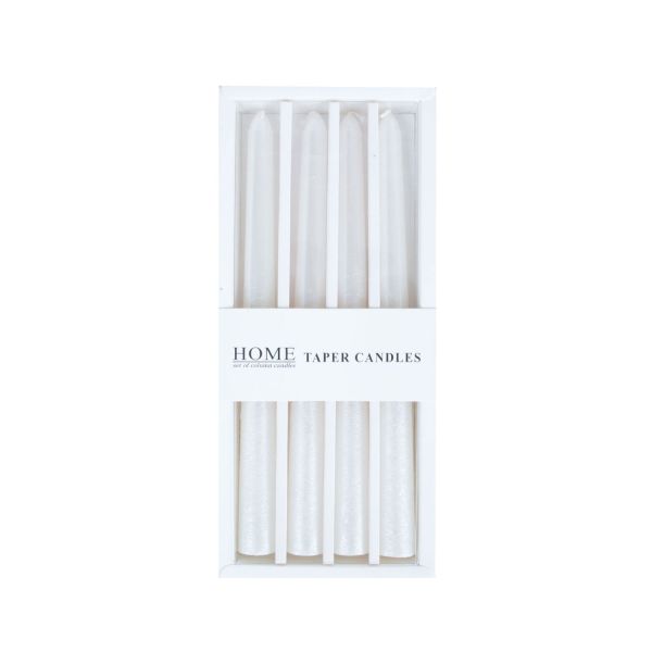 Antīka svece CAROL 4 gab. 20 cm balta