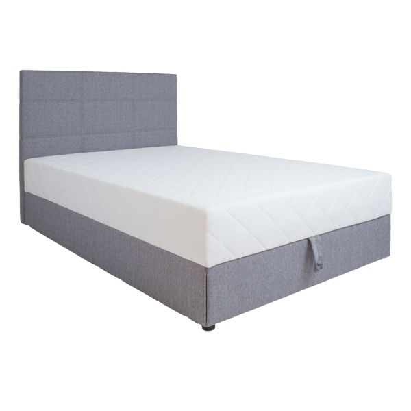 Continental bed LEIKO 140x200cm, grey