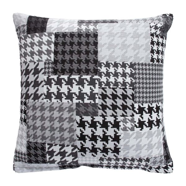 Pillow HOLLY 45x45cm, black and white