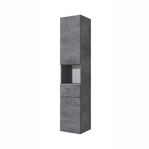 Tall bathroom cabinet 945, 35x33xH168cm, dark grey