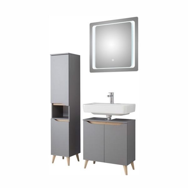 Bathroom set 357 grey, LED