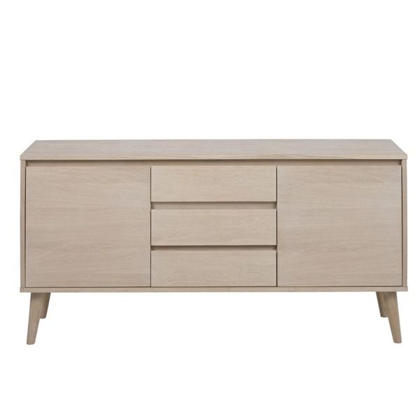 Комод NAGANO 40x150xH75см, 2-дверьми и 3-ящиками, материал: массив дерева/шпон дуба, обработка: промасленный