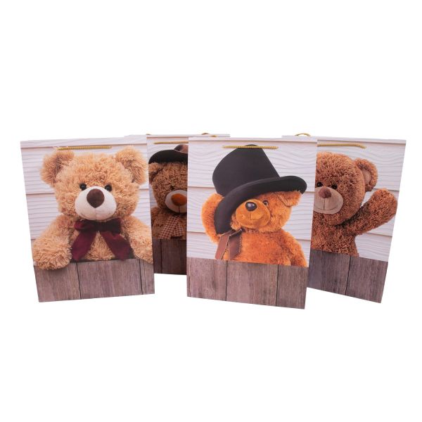 Подарочный пакет TEDDY, 31x42x12см, микс
