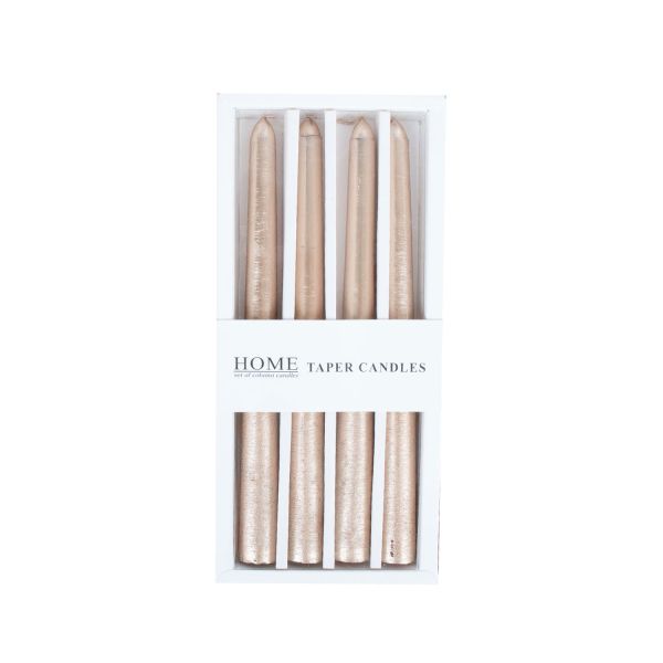 Antīka svece CAROL 4gab. 20cm bēši zeltīta