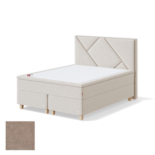 Continental bed RED CONTINENTAL CLIFF 160x200cm, firm, beige