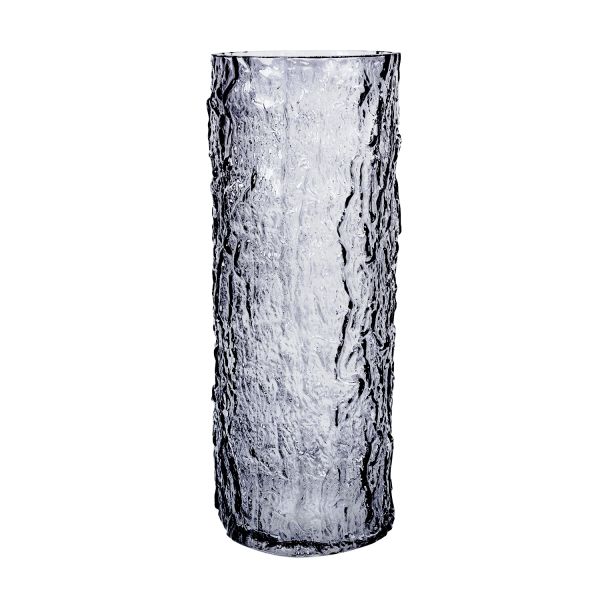 Vase AMY D12xH30cm, grey glass