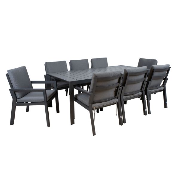 Dārza mēbeļu komplekts TOMSON galds un 8 krēsli