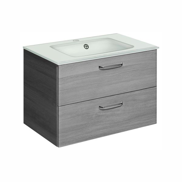 Washbasin cabinet with washbasin 328, 73x44xH51cm grey