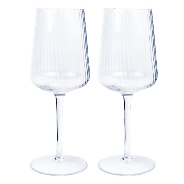 Vīna glāzes 2gab STRIPE POLAR H23,7cm 550ml, caurspīdīgs stikls
